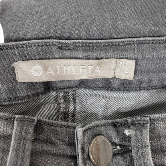 Athleta Grey SCULPTEK Skinny Jeans Tights Grey Wash Movement Size 2P - Picture 11 of 15